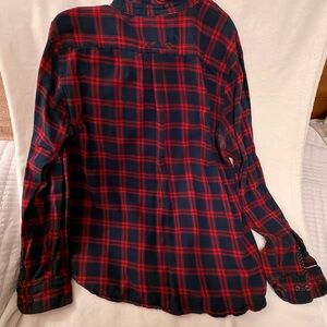 Denim & Flower Red and Black Flannel Shirt